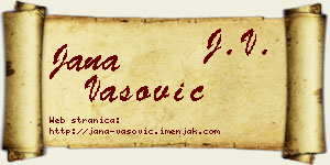 Jana Vasović vizit kartica